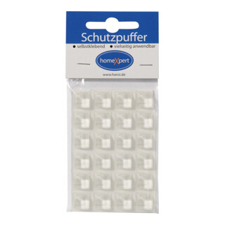 Schutzpuffer Clear 12,6mm Ku.transp.Quadrat selbstkl.