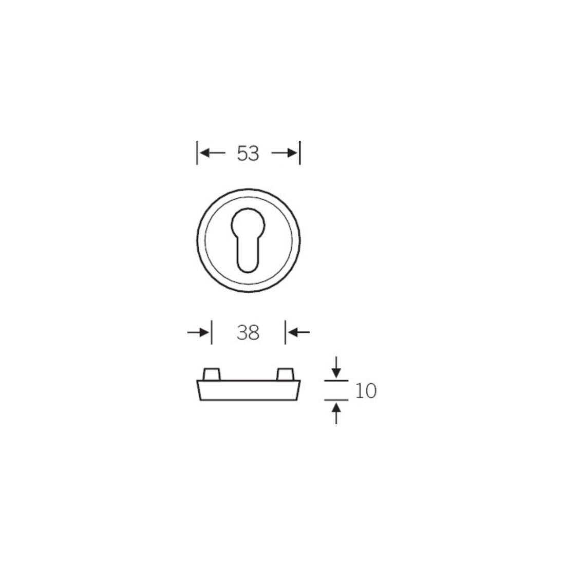 Schutzrosettenpaar 73 7392 VA 6204 rd.o.ZA S.10mm