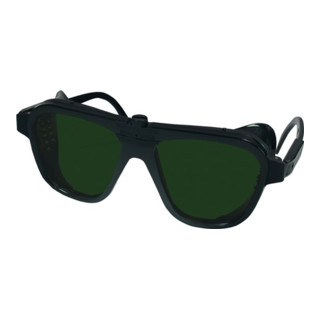 Schweißerbrille grün DIN5 62x52mm Gestell schwarz EN166 EN169