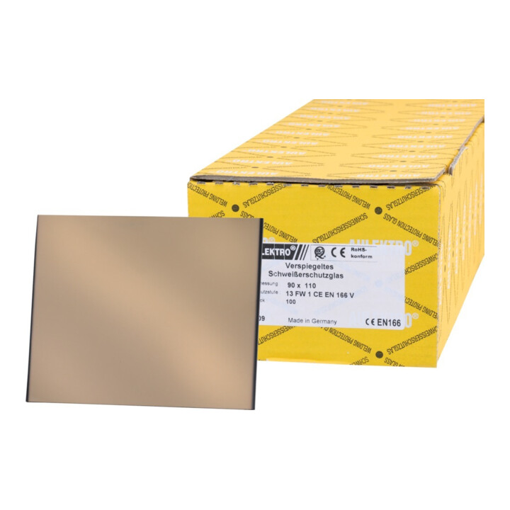Schweißerschutzglas DIN 10 (90 x 110 mm) miroir
