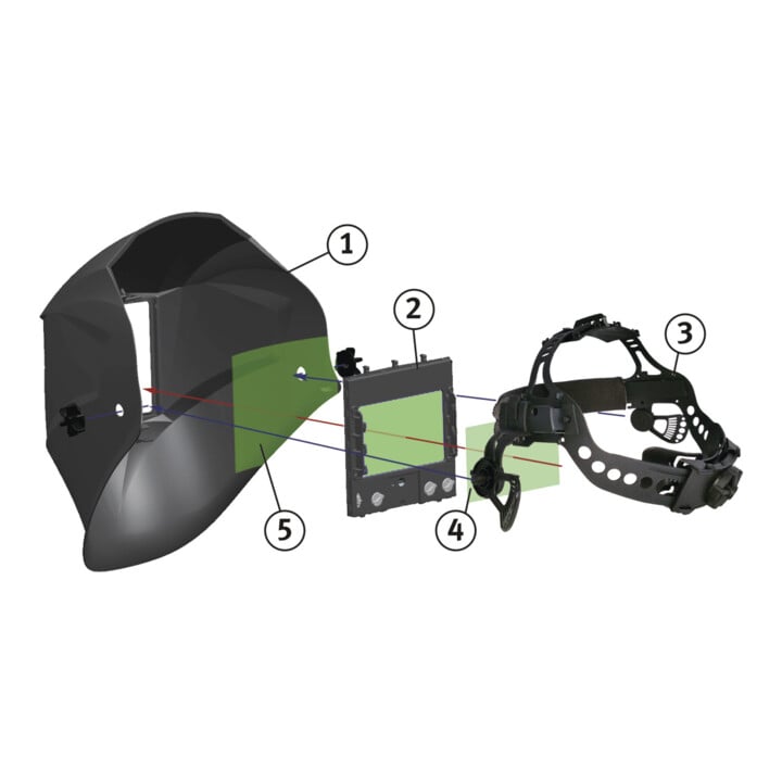 schweisskraft Automatik-Schweißschutzhelm VarioProtect XXL-W-2 TC rot
