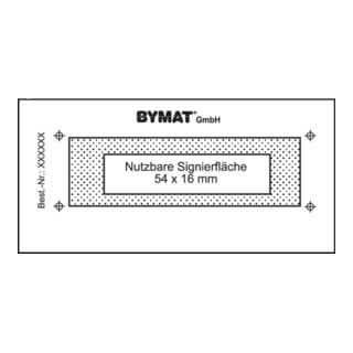 schweisskraft Langzeitschablone 1/2 DIN A8 54 x 16mm Kunststoffr.