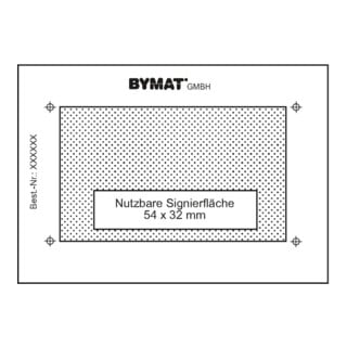 schweisskraft Langzeitschablone DIN A8 Nutzfläche 54 x 32 mm ungerahmt
