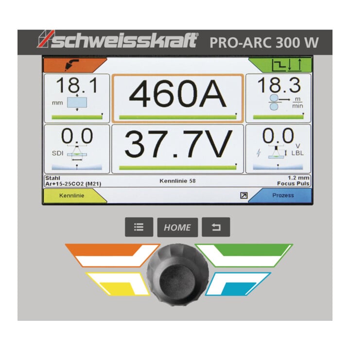 schweisskraft MIG/MAG-Impulsschweißgerät PRO-PULS 400 WS FW Profi BF oben