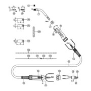 Schweißkraft MIG/MAG-Schweißbrenner MB 25 / 4,0 m mit Potentiometer-3
