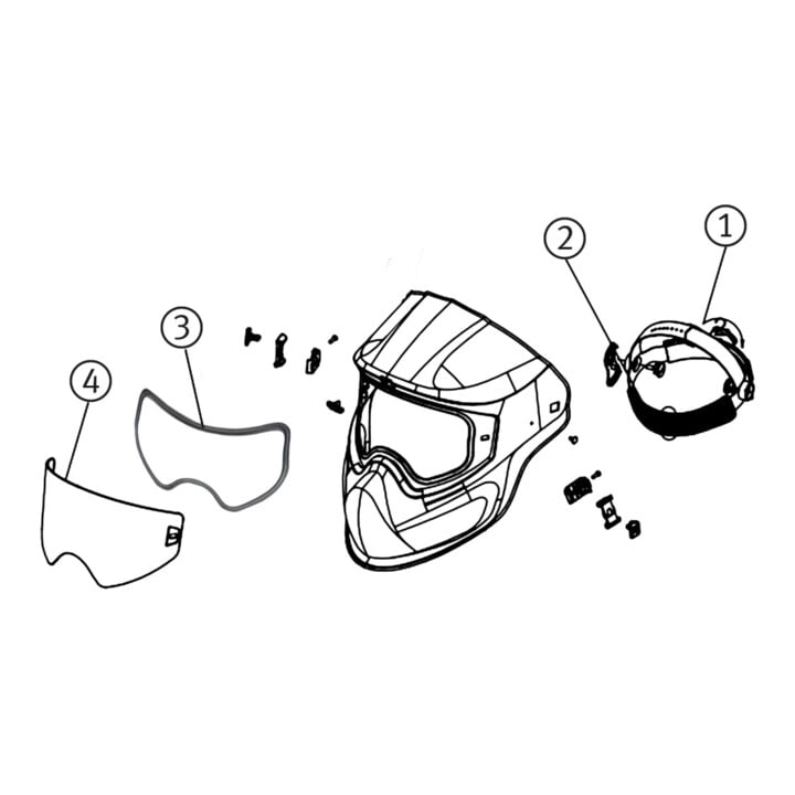 schweisskraft Schleifhelm VarioProtect GRIND AIR ohne Luftfilter