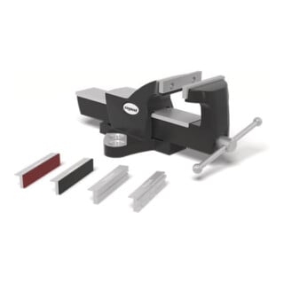 schweisskraft Schraubstock 125 inkl. Befestigungsmaterial Schonbacken-Set