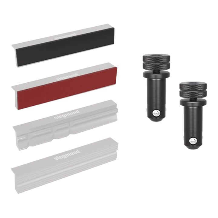 schweisskraft Schraubstock 125 inkl. Befestigungsmaterial Schonbacken-Set