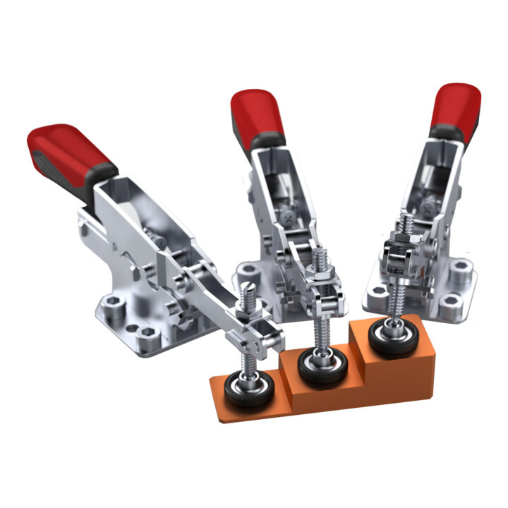 schweisskraft Senkrechtspanner mit runder Adapterplatte Länge 173 mm Spannbereich 0 - 35 mm