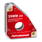 Schweißkraft SSWM 20 Standard Schweißwinkelmagnet 30° / 60° / 45° / 90°-1