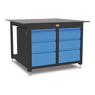 schweisskraft Werkbank Workstation 1212 geschlossen inklusive 6 Schubladen