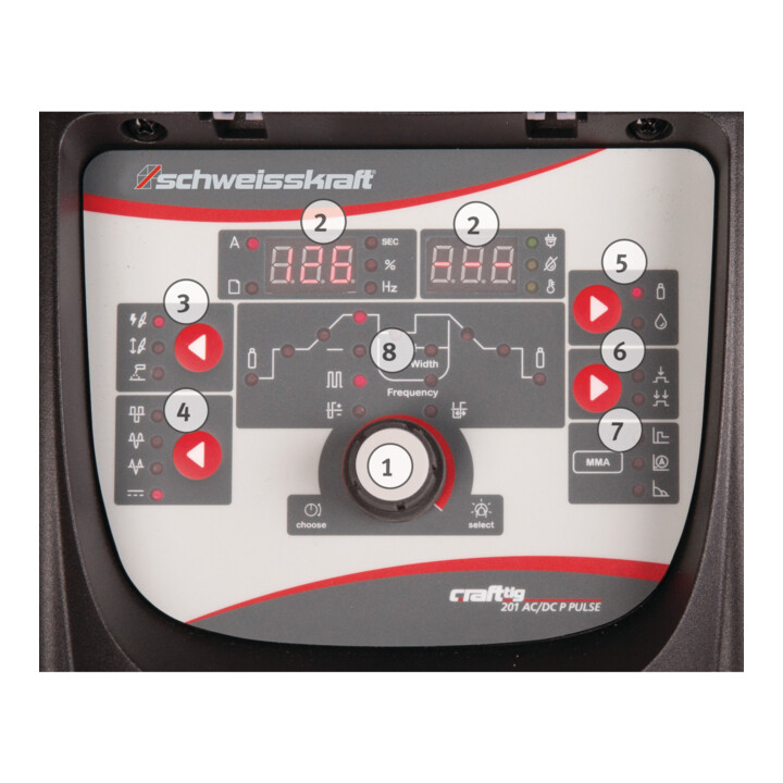 schweisskraft WIG Inverter CRAFT-TIG 201 AC/DC P PULSE