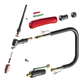 schweisskraft WIG Schweißbrenner SSR 7-26DD gasgekühlt 8m