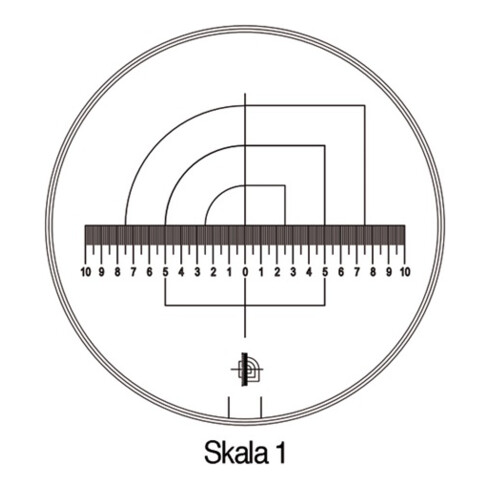 Schweizer Messskala Tech-Line Skala-D.25/2,5mm Duo-Skala 1-Standard