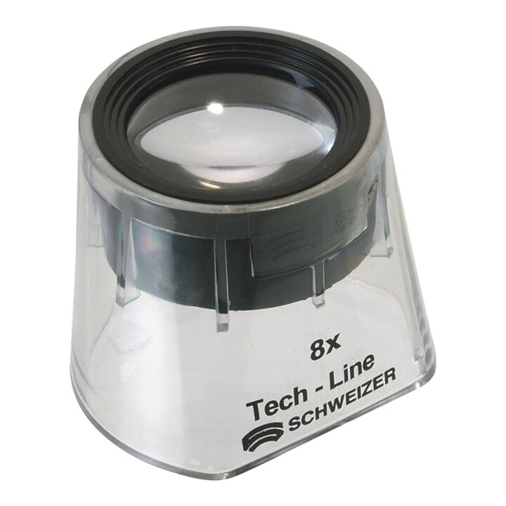 Schweizer Standlupe Tech-Line Vergr. 8x Vario Linsen-D.22,8mm