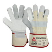 Gants de travail Hase en cuir fendu de vachette Schwerin