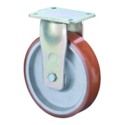 Schwerlast-Bockrolle D.300mm Trgf.2800kg Platte L255xB200mm