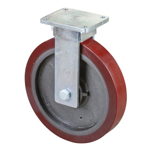 BS Rollen Schwerlast-Bockrolle D.400mm Trgf.2500kg Platte L200xB160mm