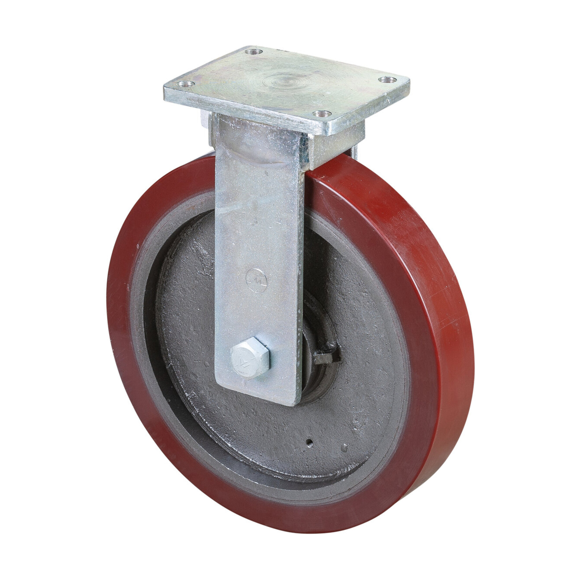 BS Rollen Schwerlast-Bockrolle D.400mm Trgf.2500kg Platte L200xB160mm