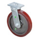 BS Rollen Schwerlast-Lenkrolle D.400mm Trgf.2500kg Guß-Polyurethan Platte L200xB160mm-1