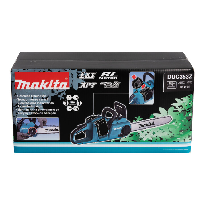 Scie à chaîne sans fil Makita DUC353Z, 2 x 18 V, 35 cm, version solo