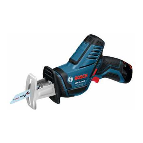 Scie alternative sans fil Bosch GSA 10,8 V-LI, avec batterie Li-Ion 2 x 2,0 Ah, L-BOXX
