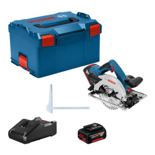 Scie circulaire à batterie Bosch GKS 18V-57 G avec 2 x 4,0 Ah batteries Li-Ion L-BOXX