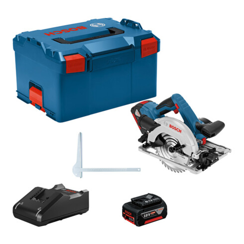 Scie circulaire à batterie Bosch GKS 18V-57 G avec 2 x 4,0 Ah batteries Li-Ion L-BOXX