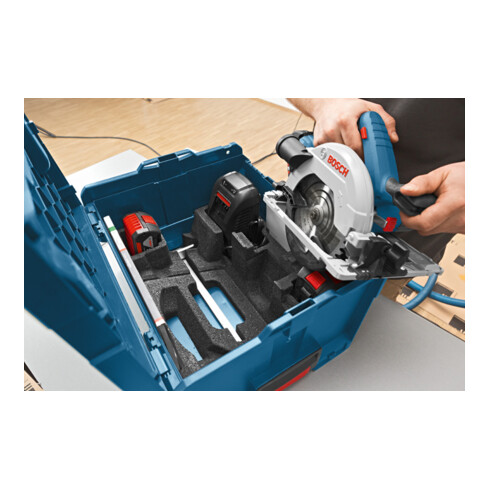 Scie circulaire à batterie Bosch GKS 18V-57 G avec 2 x 4,0 Ah batteries Li-Ion L-BOXX