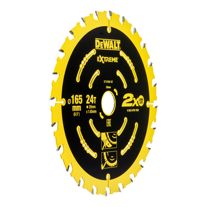 Scie circulaire manuelle à lame circulaire DEWALT 165/20 mm 24WZ DT10300-QZ