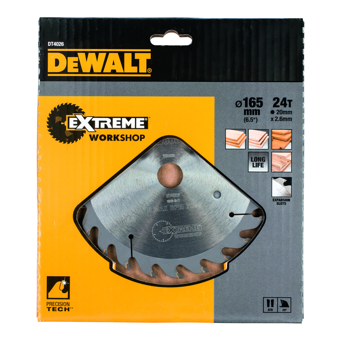 Scie circulaire manuelle à lame circulaire DEWALT 165/20 mm 24WZ DT4026-QZ