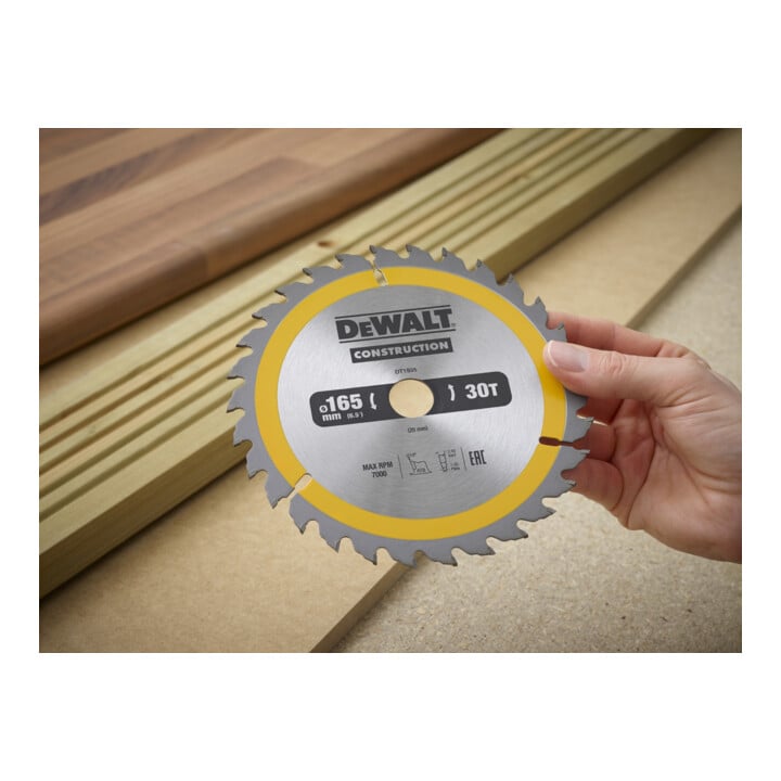 Scie circulaire manuelle à lame circulaire DEWALT 165/20 mm 30WZ DT1935-QZ