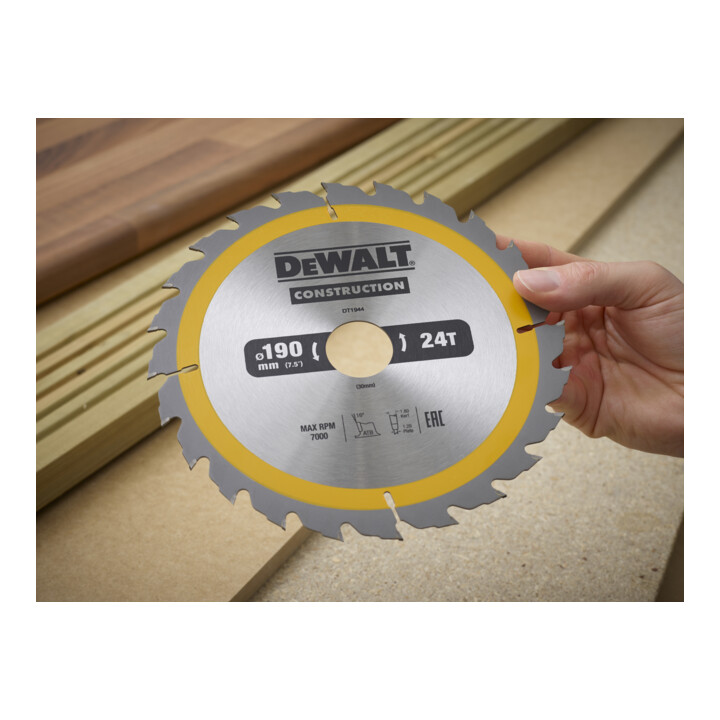 Scie circulaire manuelle à lame circulaire DEWALT 190/30 mm 24WZ DT1944-QZ