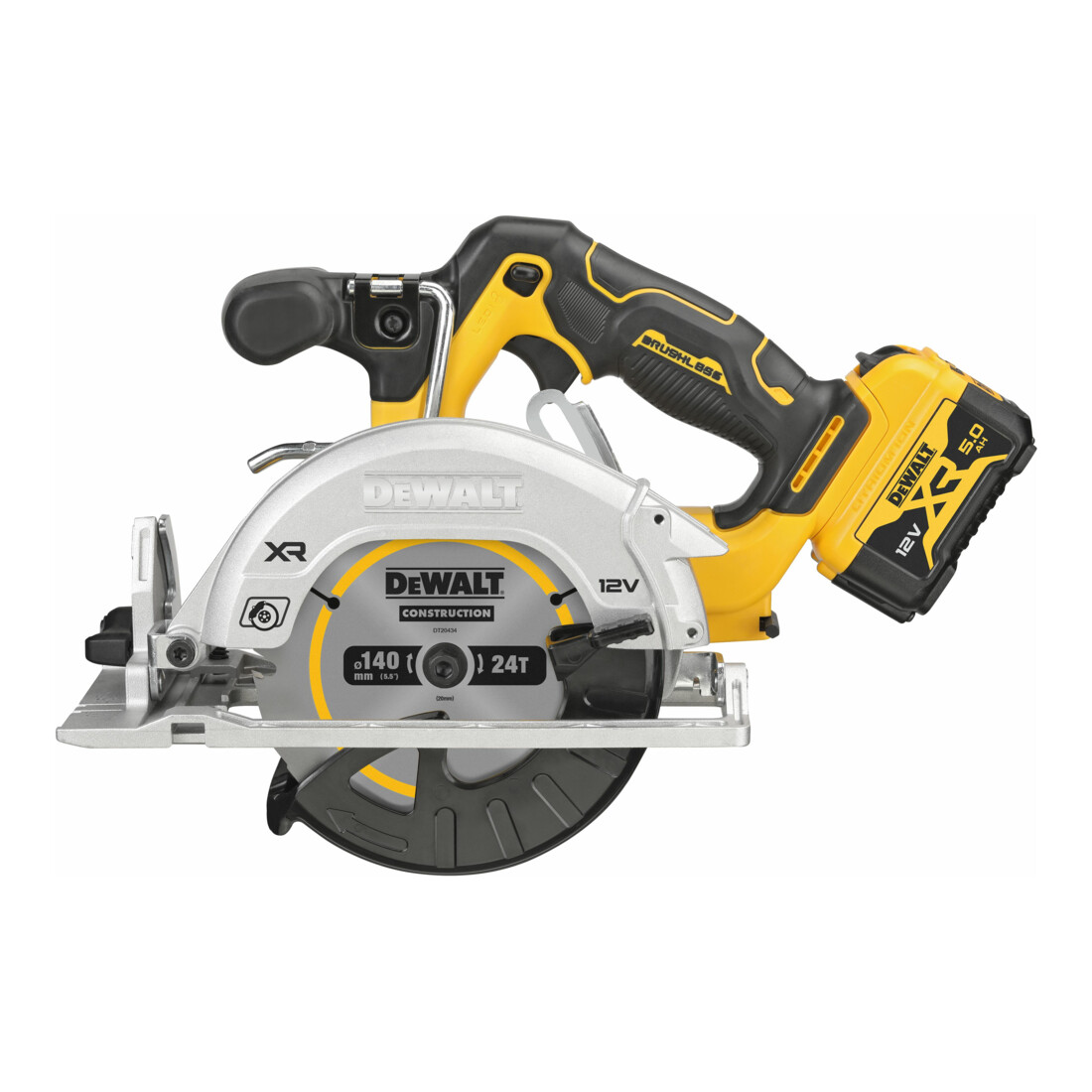 Scie circulaire sans fil DEWALT 12 Volts / 5 Ah , profondeur de coupe 47mm DCS512P2-QW