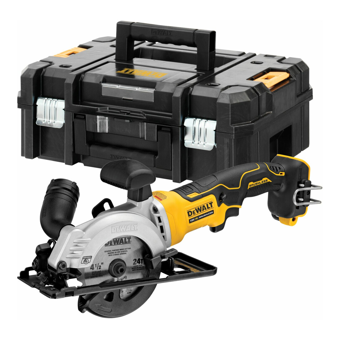 Scie circulaire sans fil DEWALT 18 volts compacte, profondeur de coupe 38mm (version de base) DCS571NT-XJ