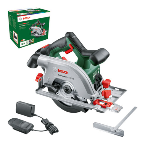 Scie circulaire sans fil UniversalCirc 18V-53 Bosch, 1 x batterie PBA 18V 2.5Ah