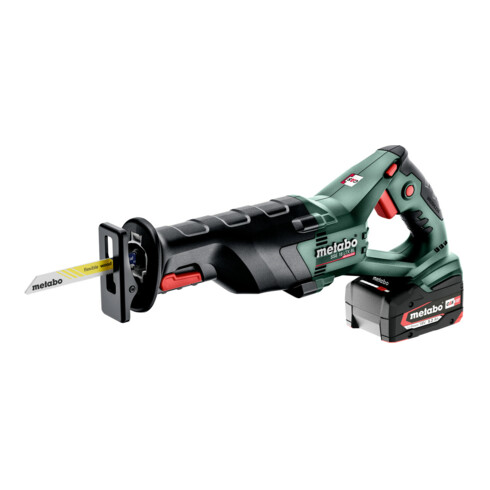 Scie sabre sans fil Metabo SSE 18 LTX BL 18V avec batteries et chargeur, dans metaBOX 145 L