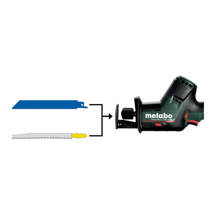 Scie sabre sans fil PowerMaxx SSE 12 BL (602322800) Coffret 12V 2x4Ah LiHD + ASC 55