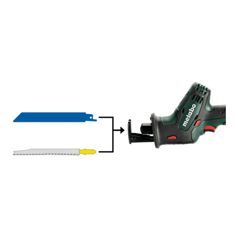 Scie sabre sans fil SSE 18 LTX Compact metabo, MetaLoc