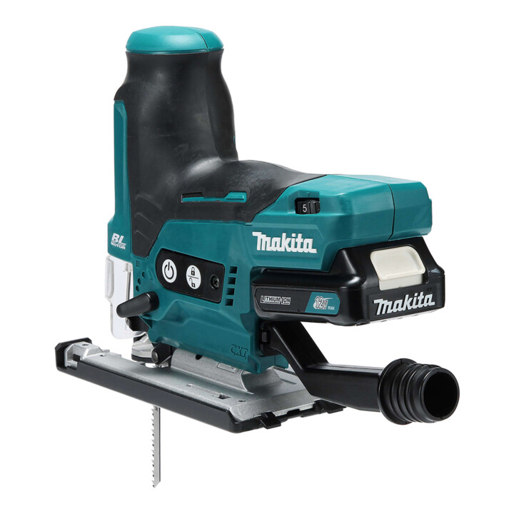 Scie sauteuse pendulaire à piles Makita 10,8 V / 4,0 Ah, 2 piles + chargeur dans MAKPAC JV102DSMJ