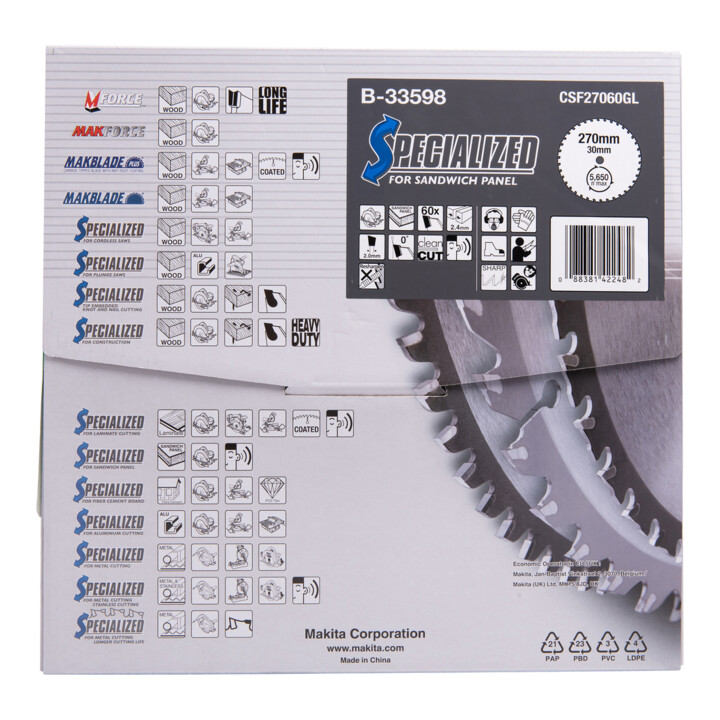 Scie spécialisée Makita 270x30x60x60Z (B-33598)