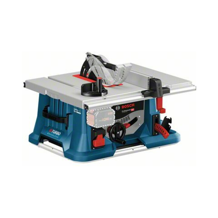 Scie sur table à batterie Bosch BITURBO GTS 18V-216 avec table de travail GTA 560 Professional