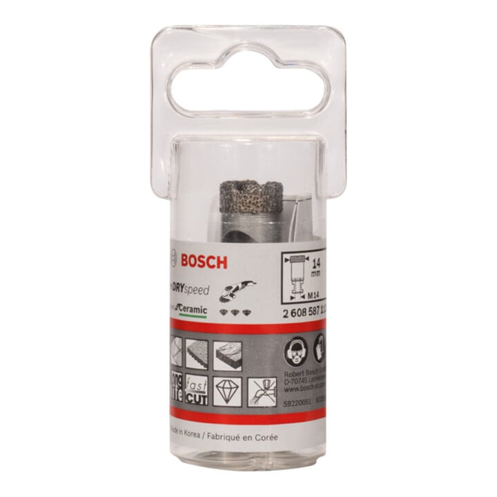 Scies-trépans diamantées à sec Dry Speed Best for Ceramic 14 x 30 mm