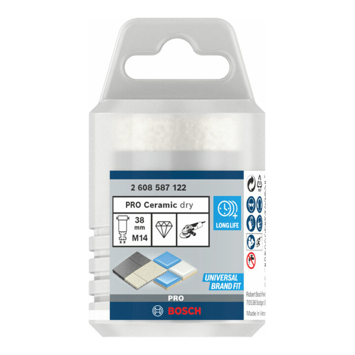 Scies-trépans diamantées à sec Dry Speed Best for Ceramic 38 x 35 mm