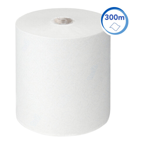 Scott Control Rollenhandtücher, 6 x 300m Weiß, 1-lagige Rollen