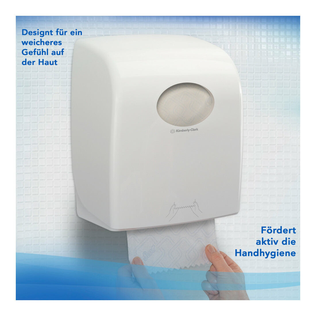 Scott Control Rollenhandtücher, 6 x 300m Weiß, 1-lagige Rollen