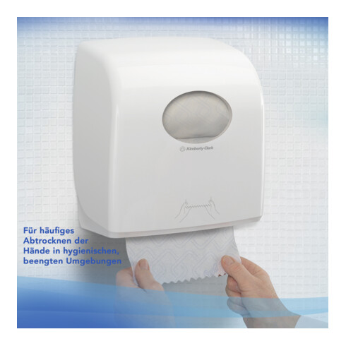 Scott Control Slimroll Rollenhandtücher, 6 x 165m lange, weiße, 1-lagige Rollen