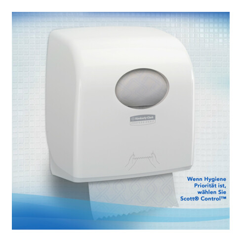Scott Control Slimroll Rollenhandtücher, 6 x 165m lange, weiße, 1-lagige Rollen