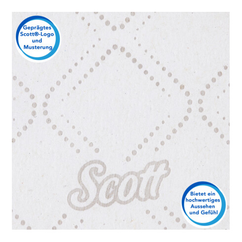 Scott Essential Jumbo Toilettenpapierrolle, 6 Rollen x 380m Blatt 2-lagigen Toilettenpapiers
