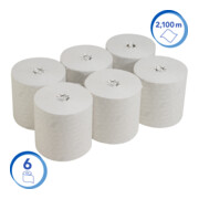 Scott Essential Papierhandtücher gerollt, 6 x 350 m Handtuchrollen, weiß-2